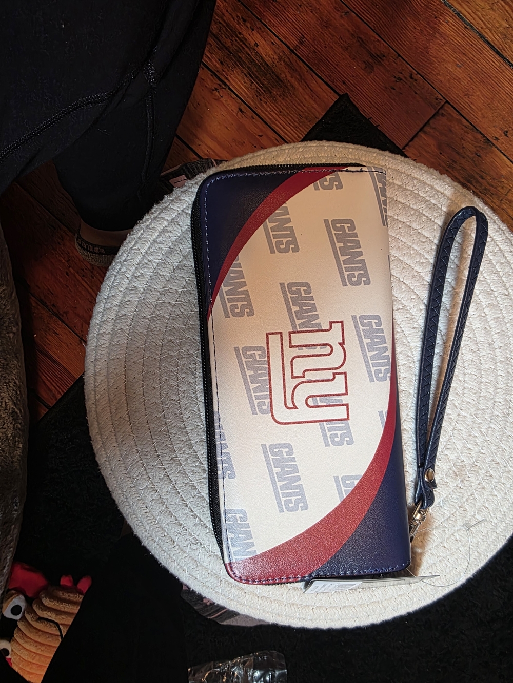 New York Giants Wristlet Wallet - Navy, Red, White